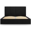 329085 4 cerna sametova dvouluzkova postel micadoni pyla 140 x 200 cm s uloznym prostorem