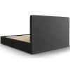 329085 6 cerna sametova dvouluzkova postel micadoni pyla 140 x 200 cm s uloznym prostorem