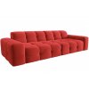 Piros bársony négyszemélyes kanapé MICADONI Kendal 255 cm
