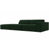 Palack zöld bársony háromszemélyes kanapé MICADONI Jodie 262 cm, bal