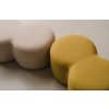 Bézs kárpitozott Umbo puff, 88 x 55 cm