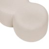 Bézs kárpitozott Umbo puff, 88 x 55 cm