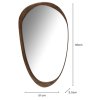 425527 2 hnede drevene nastenne zrcadlo j line irea 51 x 83 cm