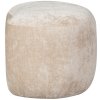 Bézs kárpitozott Popule puff 46 cm
