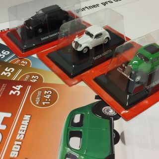 Three models capturing different chapters in the history of ŠKODA vehicles – great history in small-scale models. Sagitta...