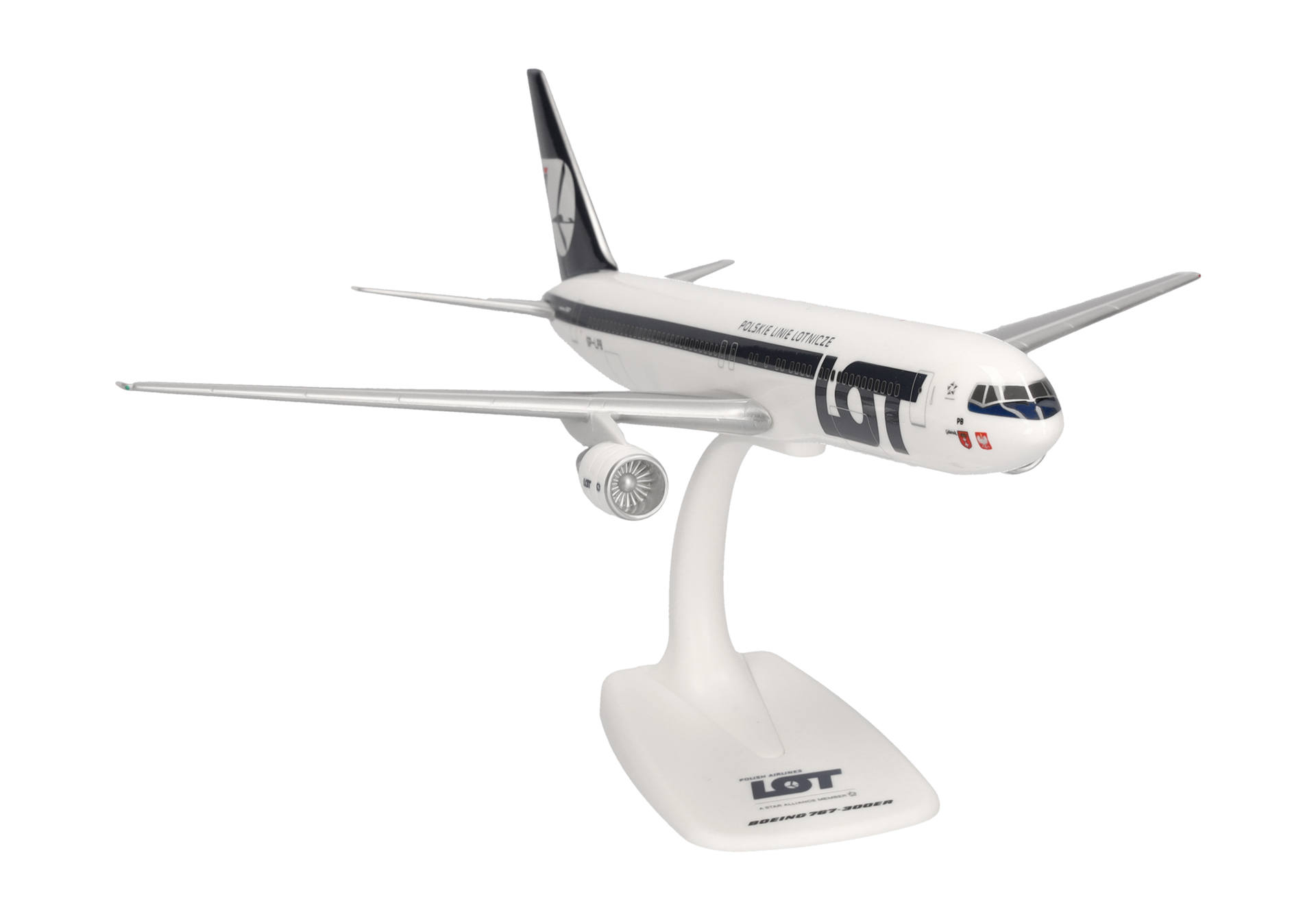 1:200 Boeing B767-35D(ER) LOT Polish Airlines ″1980s″ colors, Named ″Gdańsk″ (Snap-Fit)