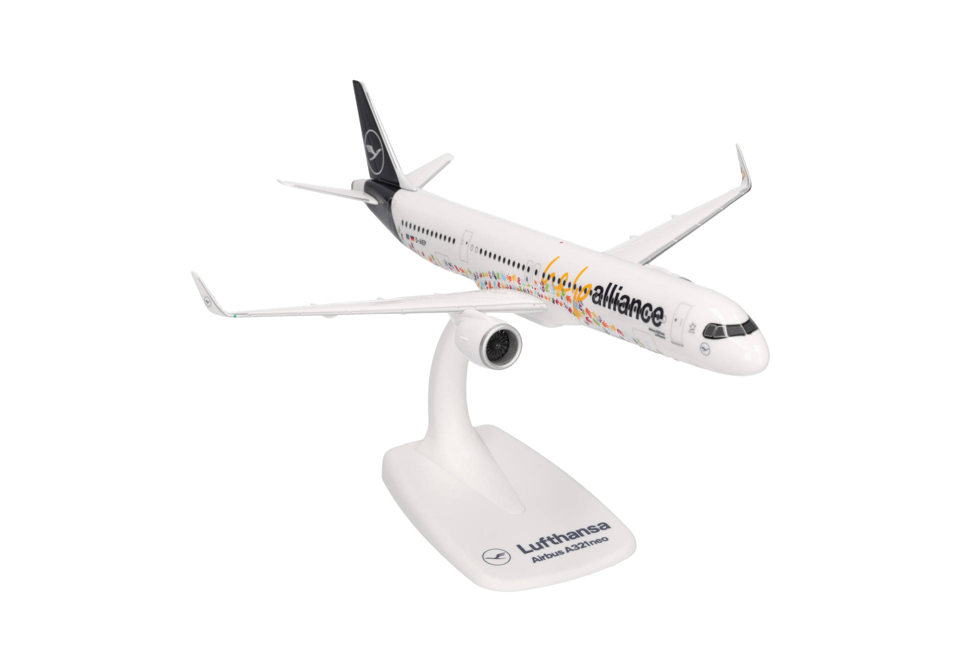 1:200 Airbus A321-271NX Lufthansa ″Help Alliance″ Colors (Snap-Fit)