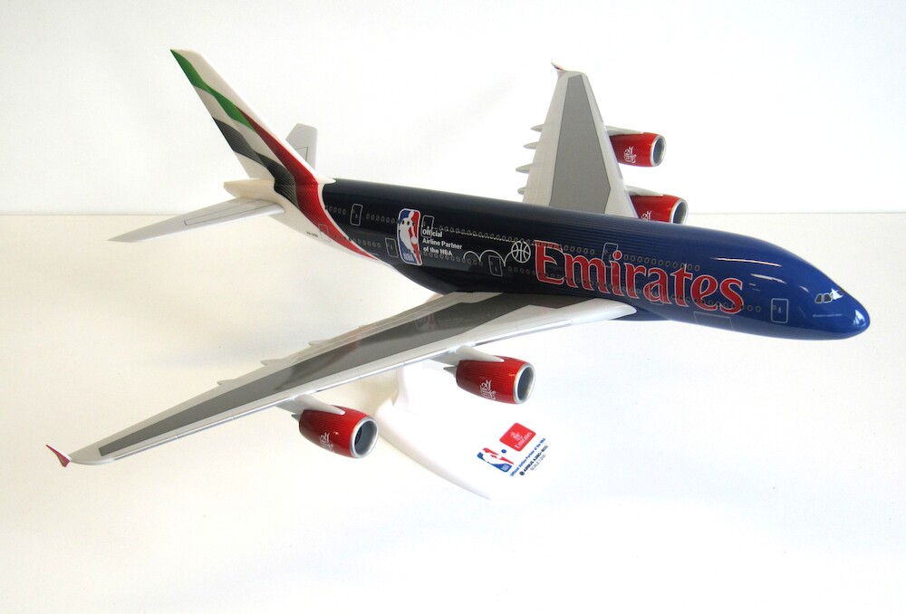 1:200 Airbus A380-841 Emirates ″Official Airline Partner of the NBA″ Colors (Snap-Fit)