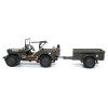 Willys Jeep w/Trailer Diecast US Army