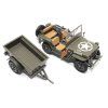 Willys Jeep w/Trailer Diecast US Army