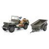 Willys Jeep w/Trailer Diecast US Army