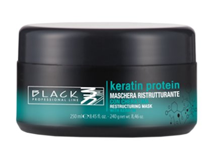 4826 regeneracni maska pro poskozene vlasy black professional keratin protein maschera 250 ml