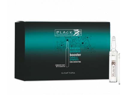 BLACK Keratin Protein Booster 12x10ml - regeneračné sérum na poškodené vlasy