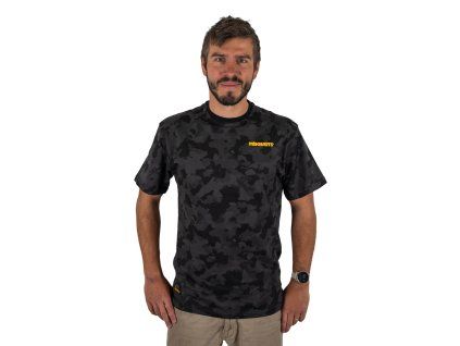 Mikbaits Tričko Mikbaits Black camou (Varianta M)