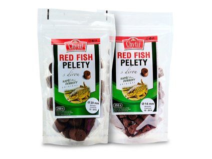 Red Fish pelety s dírou 250 g (Průměr 14 mm)
