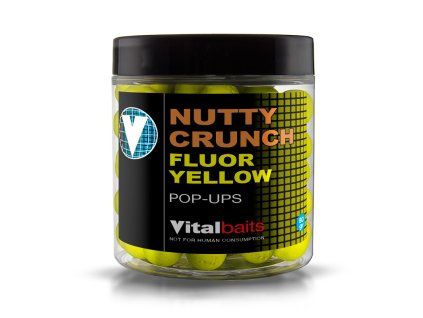 vitalbaits pop up nutty crunch fluor yellow 80g 18mm