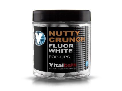 vitalbaits pop up nutty crunch fluor white 80g 14mm