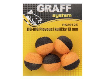 graff zig rig plovouci kulicky 13mm cerna oranzova
