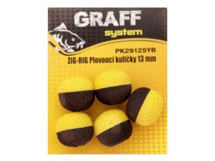 graff zig rig plovouci kulicky 13mm zluta cerna