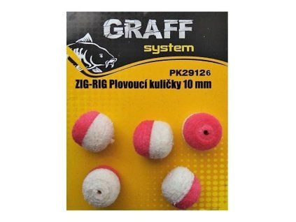 graff zig rig plovouci kulicky 10mm bila cervena