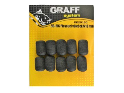 graff zig rig plovouci valecek 7x13mm cerna 10ks