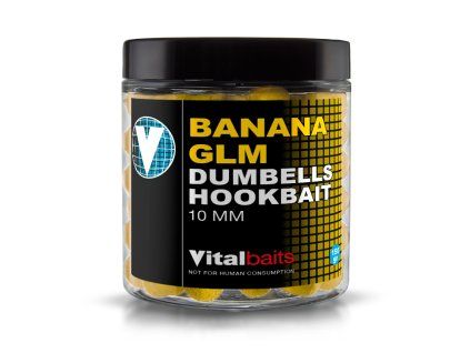vitalbaits dumbells banana glm 150g 10mm