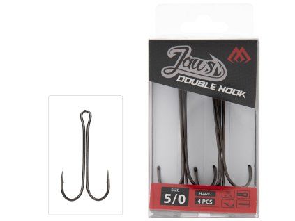 TROJHÁČKY - JAWS DOUBLE HOOK  VEL. 2/0 - ks 5 (Velikost trojháčku 2/0)