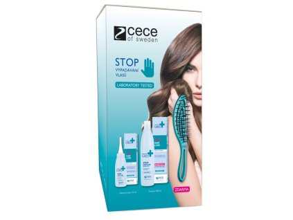 Darkový balíček proti vypadávání vlasů CeceMed Set - šampon 300 ml + lotion 75 ml + kartáč