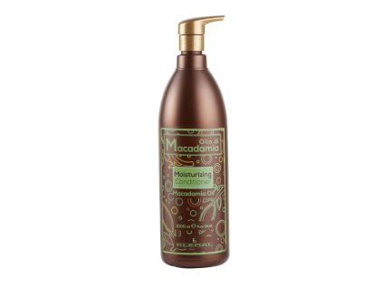 Vyhlazující hydratační kondicionér pro křehké a suché vlasy Kléral Macadamia Oil Conditioner - 1000 ml