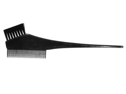 Štětec barvící dvoje štetiny s hřebínkem - praktický kartáč na barvu s hřebínkem