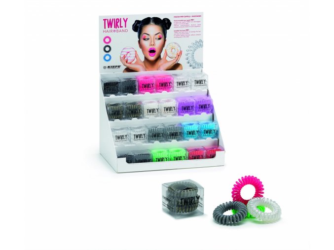Kiepe Twirly Hair Band barva šedá - kreativní gumičky pro vlasy