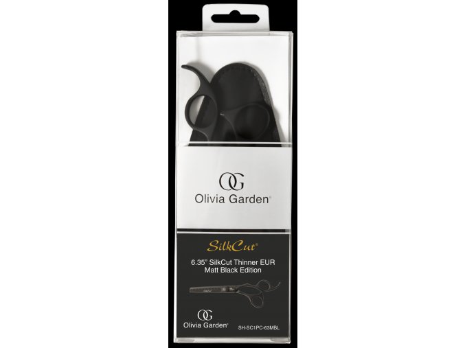 Olivia Garden Silkcut 635 Shear Matt Black Edition - efilační nůžky