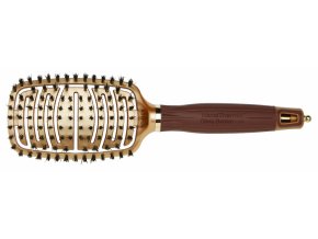 Olivia Garden NanoThermic Ceramic + ion Flexi Boar - kartáč na vlasy