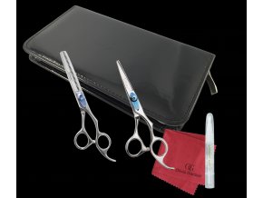 Olivia Garden Xtreme Shear Collection 2ks - 500 + 635 + pouzdro - kadeřnické nůžky