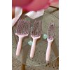 Kartáč na vlasy Olivia Garden Fingerbrush Combo Large - pastelově růžový