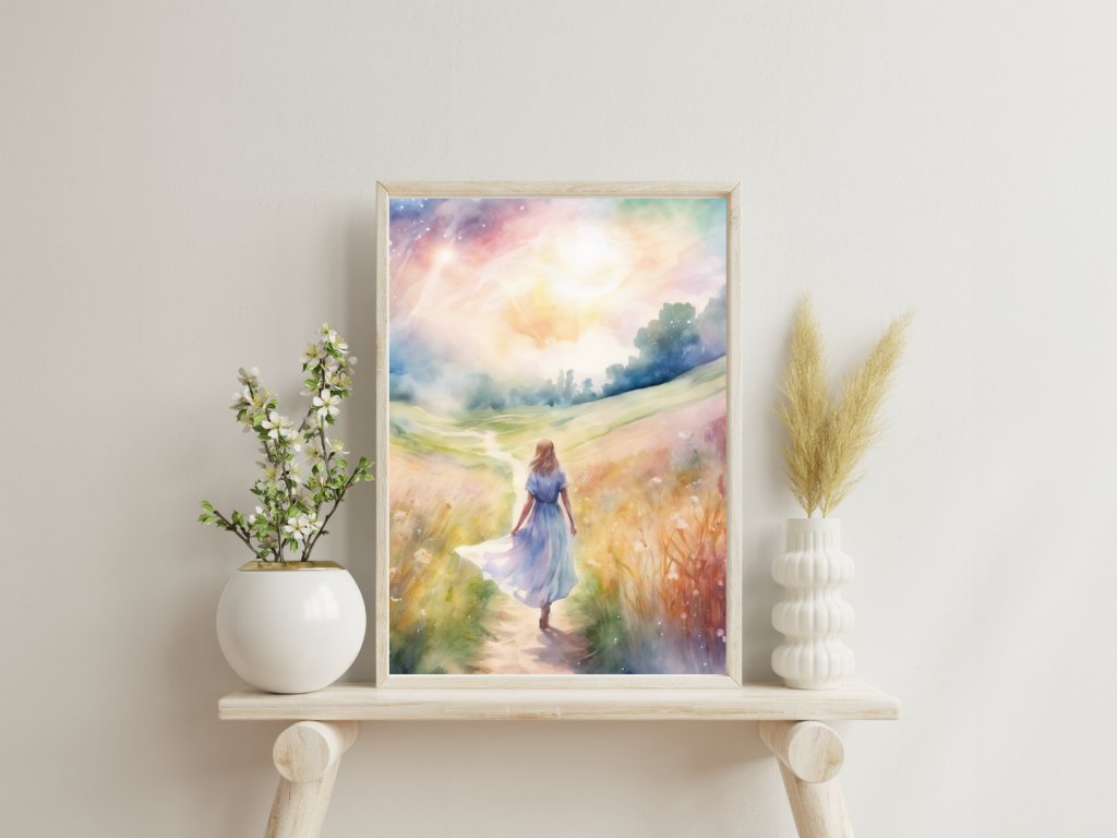 Green Watercolor Art Wall Frame Mockup Instagram Post.zip 3 kopie