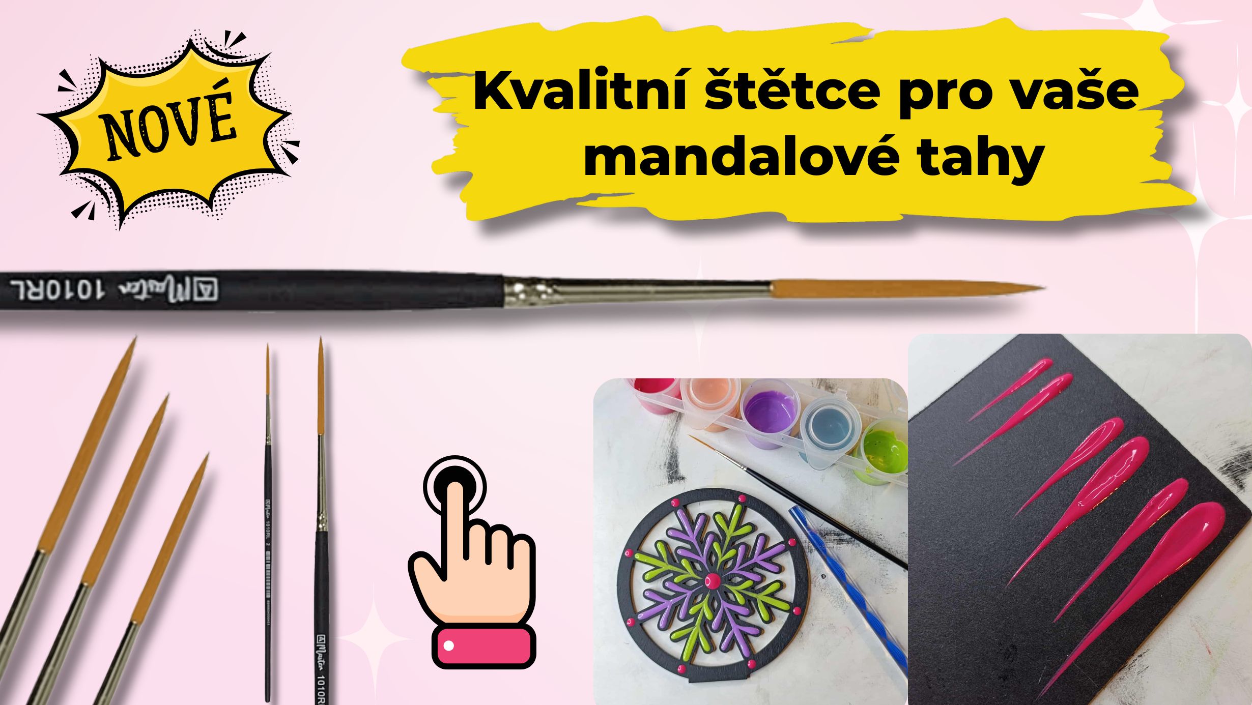 Štětce pro mandalové tahy