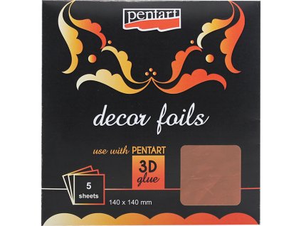 20737 metalicke kovove platky listy decor foils pentart bronzove