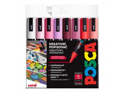 Posca popisovac akrylova fixa sada love popisovacu PC 5M 1 8 2 5 8 kusu teple tony