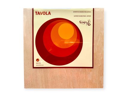 tavola natural drevena deska na malovani mandal 20x20cm