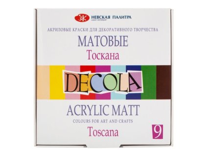 Sada matných akrylových barev Decola, TOSCANA 9x20 ml