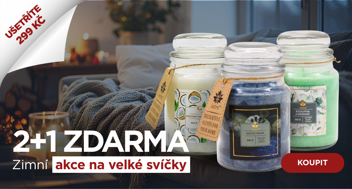 2+1 ZDARMA Podzimní akce na velké svíčky