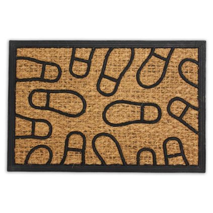 HOME ELEMENTS Rohož PP + kokos, STOPY, 40x60 cm  Home Elements