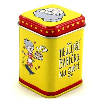 12771 plechova krabicka 4 5x4 5x6 6 cm nejlepsi babicka