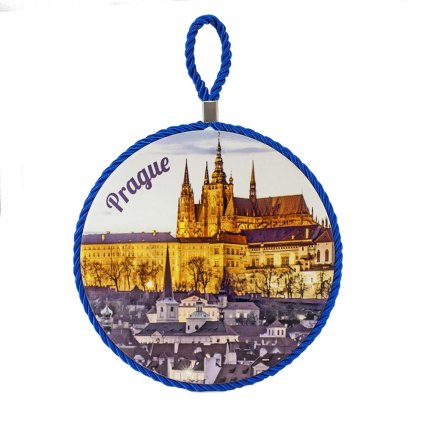 Keramický dekorační podtácek, Pražský hrad