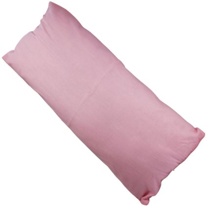 Růžový povlak na relaxační polštář Náhradní manžel, 45 x 120 cm, II. jakost