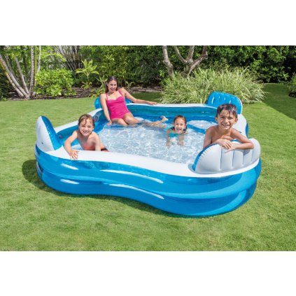 INTEX bazén  s opěradly 229x229x66 cm