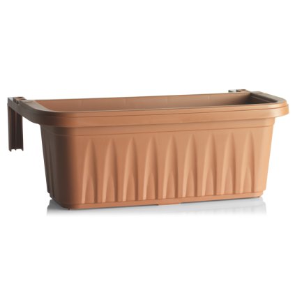 BAMA Závěsný truhlík na zábradlí RONDINE, 50 cm, barva terracotta