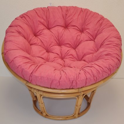 Ratanový papasan 110 cm medový polstr malinový melír  Axin Trading s.r.o.