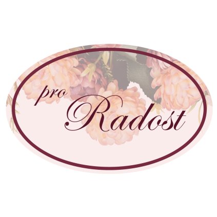 HOME ELEMENTS Samolepka 7*4,3 cm, Pro radost - růžová  Home Elements